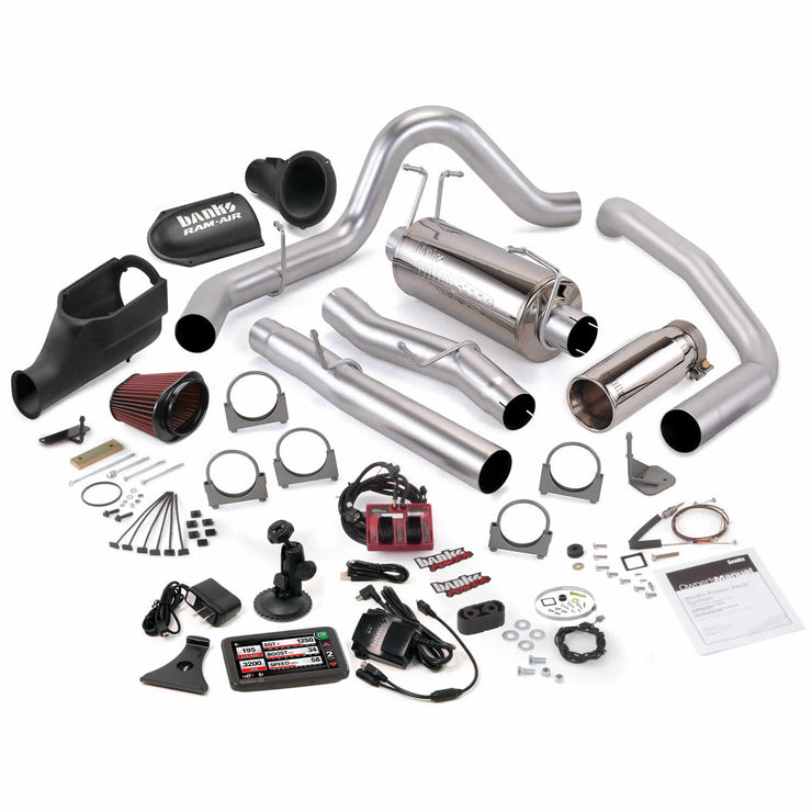*Obsolete Six-Gun Bundle Power System W/Single Exit Exhaust Chrome Tip 5 Inch Screen 03-07 Ford 6.0L CCSB Banks Power