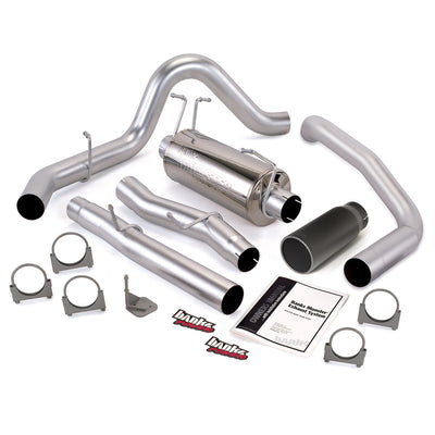 **Discontinued**Monster Exhaust System Single Exit Black Tip 03-07 Ford 6.0L F450-F550 Crew Cab 200 inch Banks Power