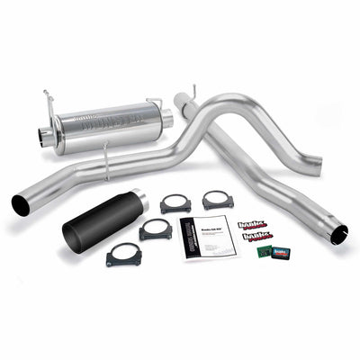 Git-Kit Bundle Power System W/Single Exit Exhaust Black Tip 99-03 Ford 7.3L F450/F550 Automatic or Manual Transmission Banks Power