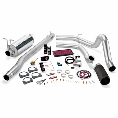Stinger Bundle Power System W/Single Exit Exhaust Black Tip 99 Ford 7.3L F450/F550 Automatic Transmission Banks Power