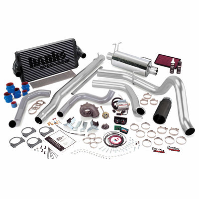 PowerPack Bundle Complete Power System W/Single Exit Exhaust Black Tip 99.5-03 Ford 7.3L F250/F350 Manual Transmission Banks Power