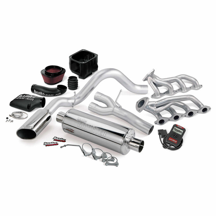PowerPack Bundle Complete Power System W/AutoMind Programmer Chrome Tip 99-01 Chevy 4.8-5.3L 1500 ECSB Non-A/I (no air injection) Banks Power