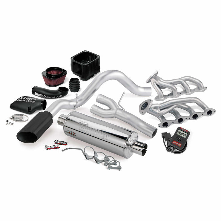 PowerPack Bundle Complete Power System W/AutoMind Programmer Black Tailpipe 09 Chevy 5.3L CCSB-ECSB FFV Flex-Fuel Vehicle Banks Power
