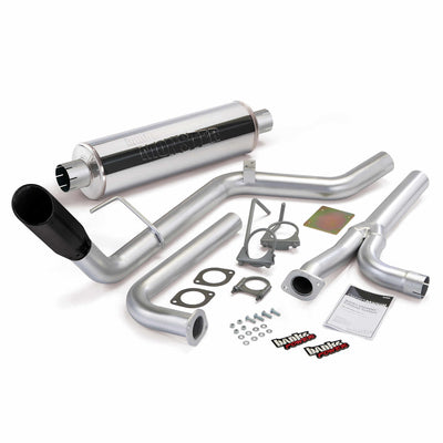 Monster Exhaust System Single Exit Black Tip 04-15 Nissan 4.0L Frontier All Cab/Beds Banks Power