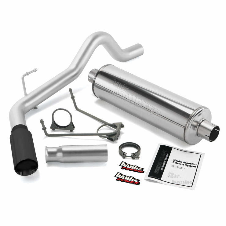 Monster Exhaust System Single Exit Black Tip 00-06 Toyota 3.4L 4.0L 4.7L Tundra Banks Power