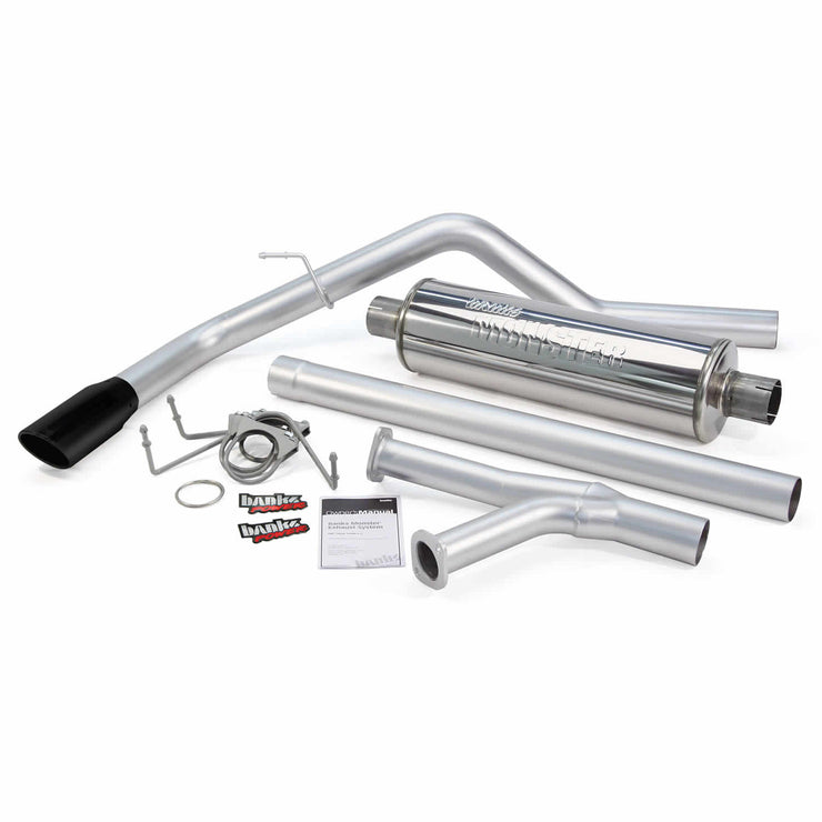 Monster Exhaust System Single Exit Black Tip 07-08 Toyota Tundra 5.7L CMSB And RCSB/RCLB/DCSB/DCLB Banks Power