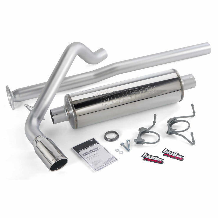 Monster Exhaust System Single Exit Chrome Tip 05-12 Toyota 4.0L Tacoma ECLB-DCLB Banks Power