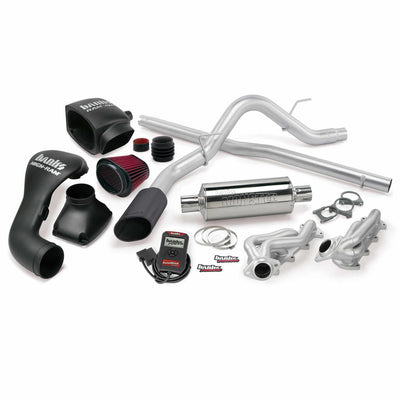 PowerPack Bundle Complete Power System W/Single Exit Exhaust Black Tip 06-08 Ford 5.4L F-150 CCMB Banks Power