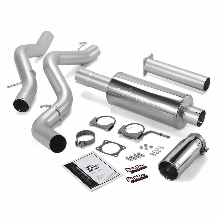 Monster Exhaust System Single Exit Chrome Tip 02-05 Chevy 6.6L EC/CCSB Banks Power