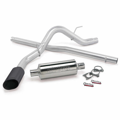 Monster Exhaust System Single Exit Black Ob Round Tip 04-08 Ford F-150/Lincoln CCSB Banks Power