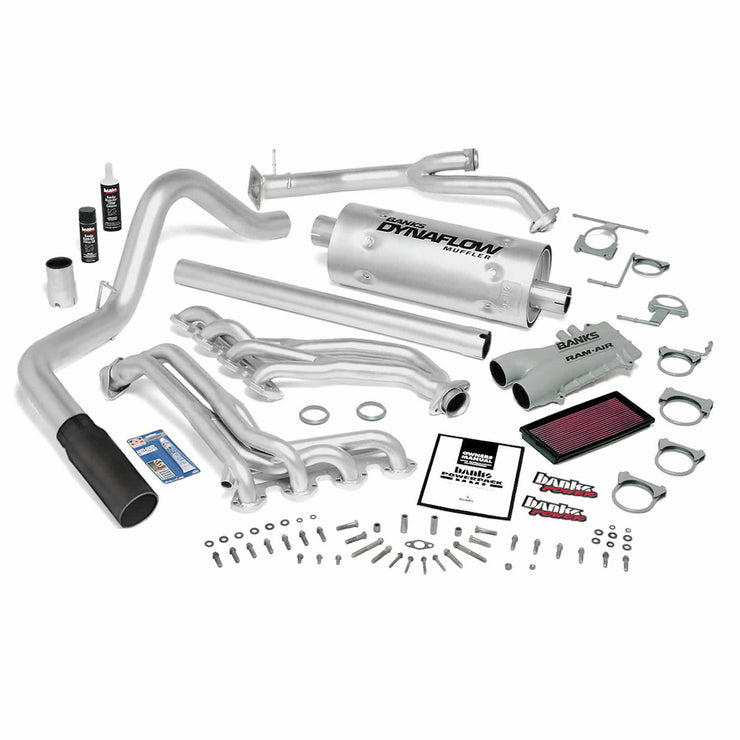 PowerPack Bundle Complete Power System 89-93 Ford 460 E4OD Automatic Transmission Black Tip Banks Power