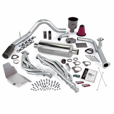 PowerPack Bundle Complete Power System W/Single Exit Exhaust Black Tip 99-04 Ford 6.8L Truck EGR Late Catalytic Converter Banks Power
