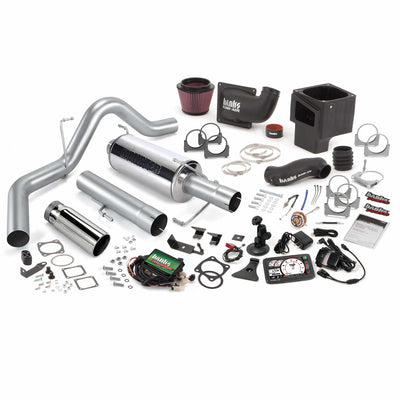 Stinger Bundle Power System W/Single Exit Exhaust Chrome Tip 5 Inch Screen 06-07 Dodge 325hp CCLB Banks Power