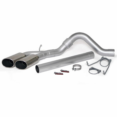 **Discontinued**Monster Exhaust System Single Exit DualChrome Ob Round Tips 07-10 Dodge 6.7L SCLB/CCLB Banks Power