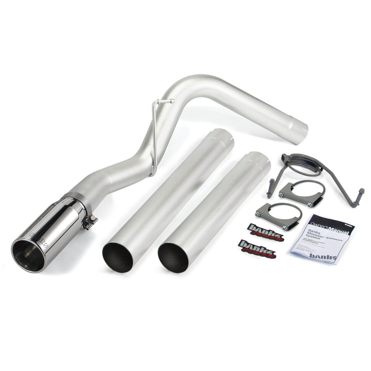 Monster Exhaust System Single Exit Chrome Tip 14-18 Ram 6.7L CCLB MCSB Banks Power