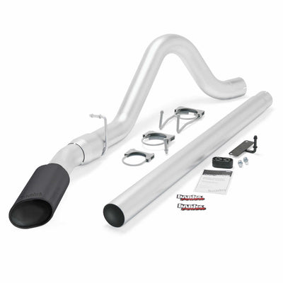Monster Exhaust System Single Exit Black Tip 08-10 Ford 6.4 ECSB-CCSB Banks Power
