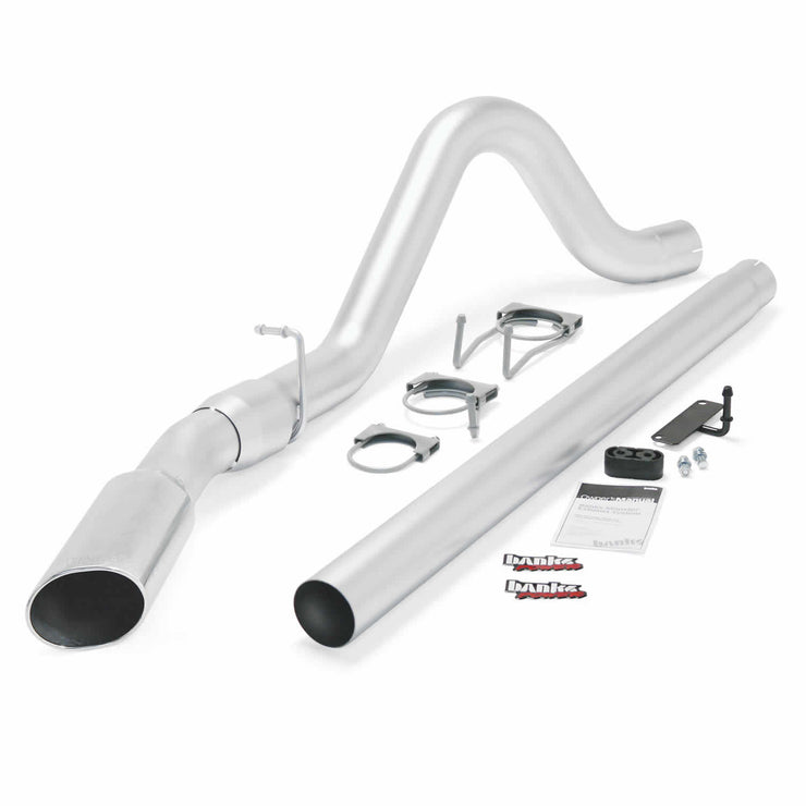 Monster Exhaust System Single Exit Chrome Tip 08-10 Ford 6.4L All Cab and Bed Lengths Banks Power