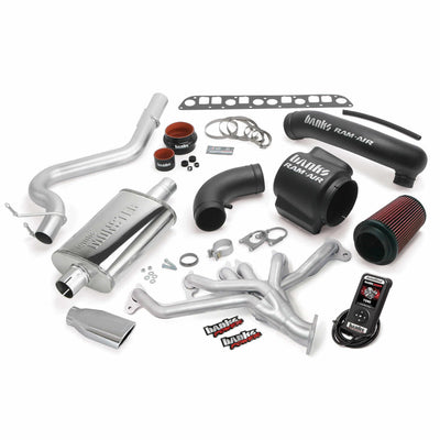 PowerPack Bundle Complete Power System W/AutoMind Programmer Chrome Tip 98-99 Jeep 4.0L Wrangler Banks Power