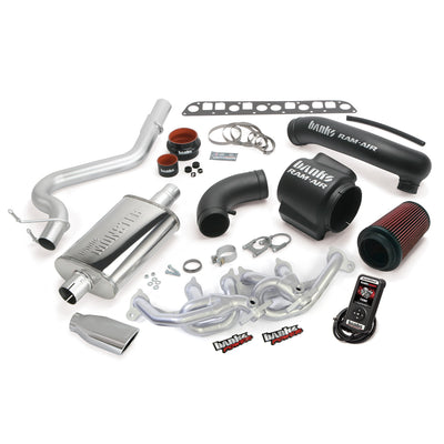 PowerPack Bundle Complete Power System W/AutoMind Programmer Chrome Tip 00-03 Jeep 4.0L Wrangler Banks Power