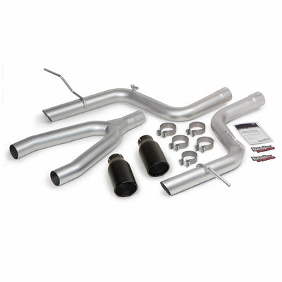 Monster Exhaust System DualRear Exit Black Round Tips 14-15 Jeep Grand Cherokee 3.0L Diesel Banks Power
