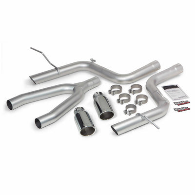 Monster Exhaust System DualRear Exit Chrome Round Tips 14-15 Jeep Grand Cherokee 3.0L Diesel Banks Power