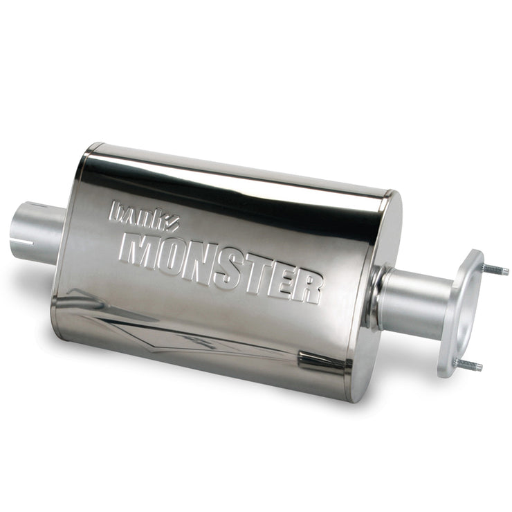 Stainless Steel Exhaust Muffler 2.5 Inch Inlet and Outlet W/adapter 04-06 Jeep 4.0L Banks Power