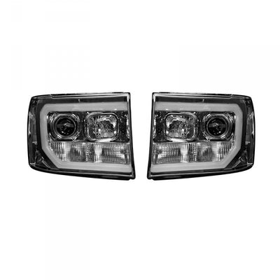 RECON 264271CLC CLEAR PROJECTOR HEADLIGHTS WITH OLED U-BAR