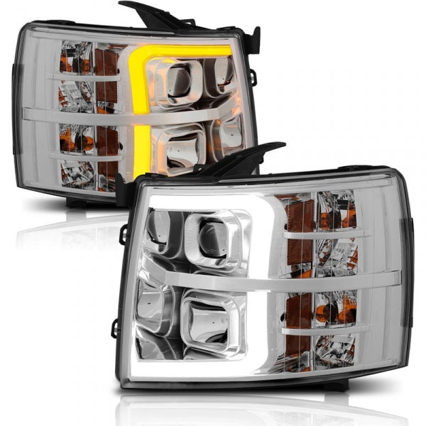 ANZO 111411 CHROME PLANK STYLE SWITCHBACK PROJECTOR HEADLIGHTS