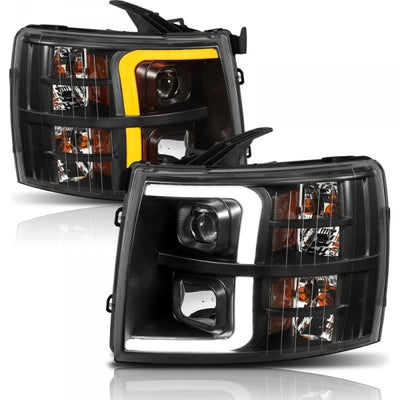 ANZO 111410 BLACK PLANK STYLE SWITCHBACK PROJECTOR HEADLIGHTS