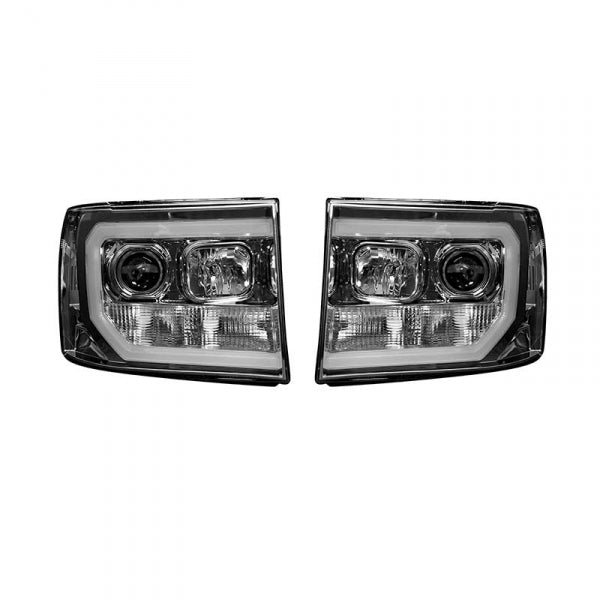 RECON 264271CLC CLEAR PROJECTOR HEADLIGHTS WITH OLED U-BAR